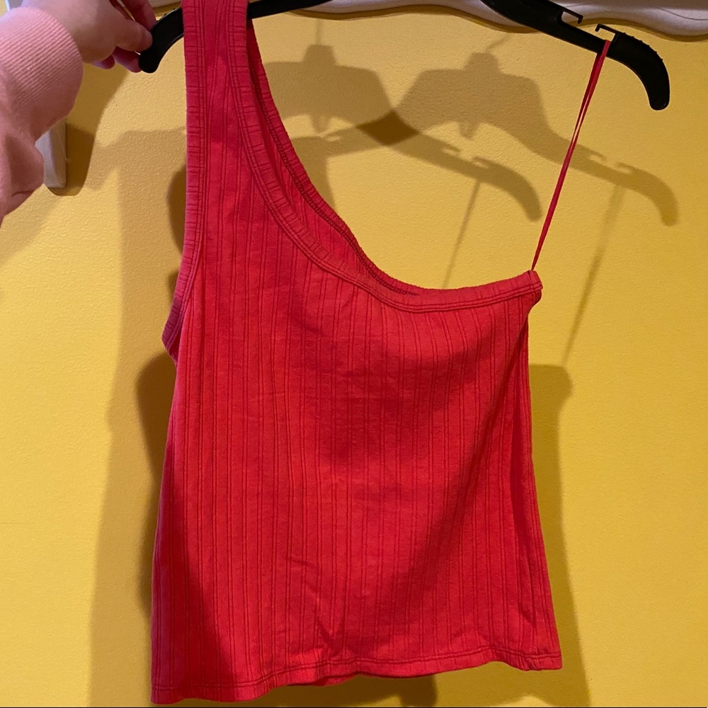 one shoulder tank top from american eagle